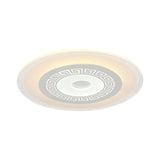 Chinese Style Ultrathin White Disc Led Flush Lamp - 16/19.5/23.5 W Acrylic Ceiling Mount Warm/White