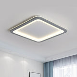 10’/14.5’/19’ Modern Style Grey Square Box Flush Light Acrylic Led Ceiling Lamp – Warm/White