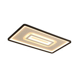 Dual Rectangle Flush Nordic Style Black Metal Light - 35.5/43 Width Warm/White Stepless Dimming With