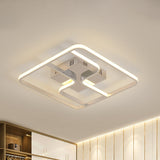 Sleek & Stylish Acrylic Square Led Ceiling Flush Mount Lighting Fixture (18 23.5 W) In Chrome