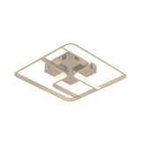 Sleek & Stylish Acrylic Square Led Ceiling Flush Mount Lighting Fixture (18 23.5 W) In Chrome