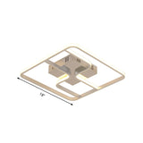 Sleek & Stylish Acrylic Square Led Ceiling Flush Mount Lighting Fixture (18’ 23.5’ W) In Chrome