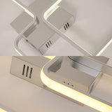 Sleek & Stylish Acrylic Square Led Ceiling Flush Mount Lighting Fixture (18 23.5 W) In Chrome