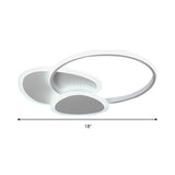 Stylish Flaky Triangle Ceiling Light: Modern Acrylic Led Flush Mount Lamp (16/18 W) In White/Coffee