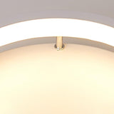 Mini Led Round Metal Flush Mount Lamp - Simple Style White Ceiling Lighting In Warm/White Light