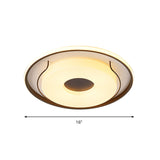 Nordic Style Led Acrylic Flushmount Lighting - 16/19.5 Dia White Round Ceiling Flush Light