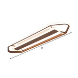 Minimalist Coffee Pencil Shape Ceiling Light - Led Metal Flush Mount Lighting (23.5/31.5/39)