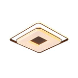 16/19.5 Minimalist Square Ceiling Mount Led Light In Warm/White With Acrylic Cover