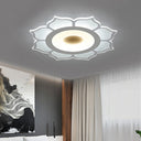 Contemporary Flower Acrylic Ceiling Light: 16.5’/20.5’ Wide Led Flush Mount With Warm/White