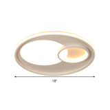 Modernist Led Acrylic Ceiling Light Fixture - 18/21.5 Diameter Warm/White Remote Control Dimming