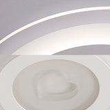 Modern Ultrathin Acrylic Led Ceiling Lamp With Heart Design - Warm/White Light