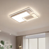 16-35.5 W Modern White Rectangle Ceiling Light With High Penetrated Acrylic Led - Flushmount In