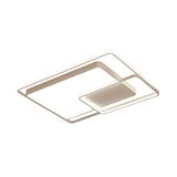 16-35.5 W Modern White Rectangle Ceiling Light With High Penetrated Acrylic Led - Flushmount In
