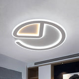 Minimal Flush Mount Led Ceiling Light Fixture - 16/19.5 Dia Thin Acrylic Grey Warm/White / 16 White
