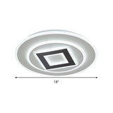 Nordic Acrylic Led Flush Mount Light With Remote Stepless Dimming - Available In Warm Or White