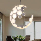 Contemporary White Molecular Led Chandelier - Acrylic Ceiling Light
