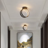 Minimalist Black/White Led Flush Mount Ceiling Light With Warm/White/3 Color Lighting