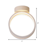 Minimalist Black/White Led Flush Mount Ceiling Light With Warm/White/3 Color Lighting