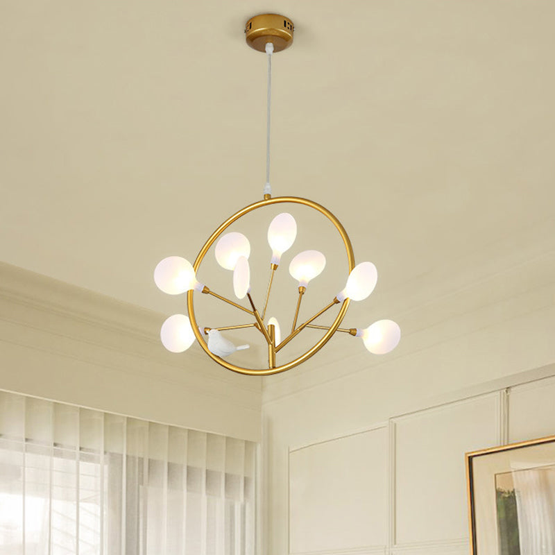 Postmodern Brass Branch Chandelier Pendant Light With Led Hanging Kit - Warm/White