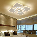 Modern Square Acrylic Led Ceiling Light In White With 3 Adjustable Brightness Levels