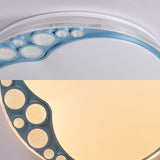 Sky Blue Apple Ceiling Lamp With Led Light In Warm/White/3 Colors