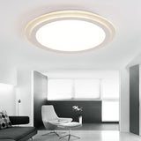 Modern 2 Tier Round Ceiling Flush Mount Light - 12.5/16.5/20.5 Dia Acrylic Led Warm/White White