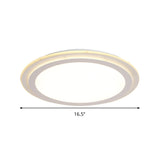 Modern 2 Tier Round Ceiling Flush Mount Light - 12.5/16.5/20.5 Dia Acrylic Led Warm/White White