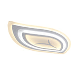 Modern Acrylic Led Ceiling Light With Stepless Dimming In Warm Or White - 21.5’/25.5’/33.5’ Wide