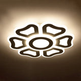 Flower Bedroom Led Ceiling Light Fixture In Modern White Acrylic Flush Design