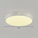 Modern Round Led Flush Mount Ceiling Light Fixture For Bedroom With Acrylic Diffuser
