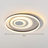 Contemporary Black Acrylic Led Ceiling Light Fixture For Bedroom