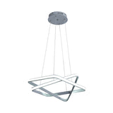 Modern Acrylic Hanging Light: Seamless White Led Chandelier With Warm/White Lighting