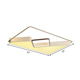 Modern White Rectangle Led Ceiling Light For Living Room - 19.5/37.5/42 Wide