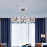 Modern Metallic Led Chandelier Pendant Light In Warm/White - Crossed Bar Design Coffee / White