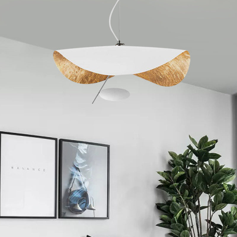 Modern Metal Geometric Pendant Light Kit - 16/23.5 Wide 1 White/Black Down Lighting For Living Room