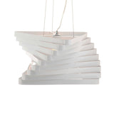 Contemporary Laser Cut Metal Pendant Light In White