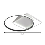 Modernist Acrylic Led Flushmount Ceiling Light In White/Warm 16/19.5 Wide