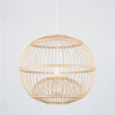 Bamboo Globe Dining Room Pendant Light Fixture - 14’/16’ Dia 1 Modern Style Beige / 14’