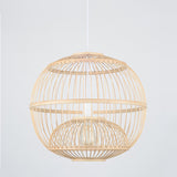 Bamboo Globe Dining Room Pendant Light Fixture - 14’/16’ Dia 1 Modern Style Beige / 14’