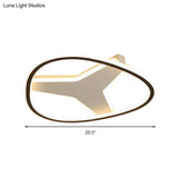 3-Star Flush Mount Led Ceiling Light In White For Bathrooms