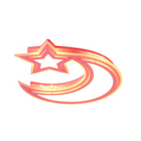 Kids Cartoon Acrylic Led Flush Ceiling Light - Crescent And Star Design For Bedroom