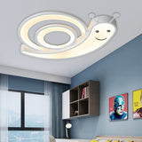 Cute Snail Led Ceiling Lamp - Perfect For Kindergarten Bedrooms! White / Warm
