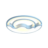Macaron Led Ceiling Lamp - Modern Flush Mount Light For Childs Bedroom