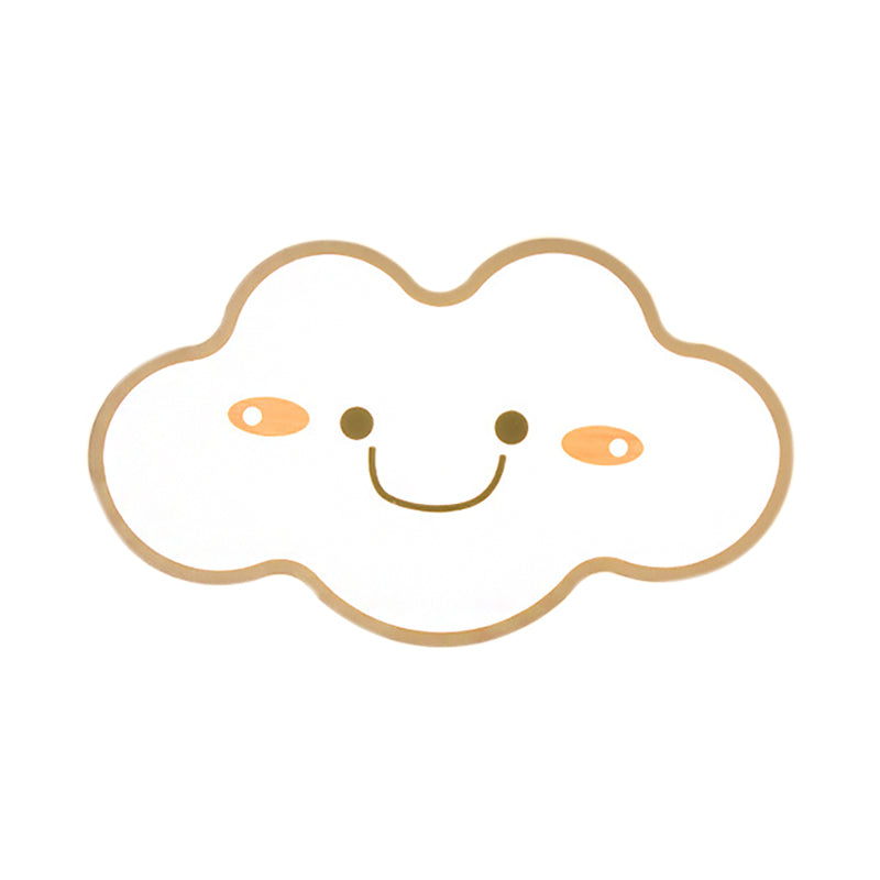 Shy Cloud Acrylic Led Ceiling Light For Childs Bedroom In White