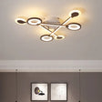 31.5’/39’ Crossed Ceiling Lighting: Modern Acrylic Led Black Flush Lamp (Warm/White Light) /