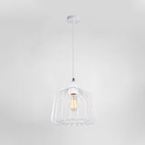 White Minimalist Metallic Pendulum Light: Stylish 1-Light Hanging Lamp Kit For Bedrooms