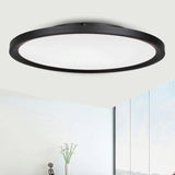 Modern Led Flush Mount Light With Metal Shade And Acrylic Diffuser In White/Warm 16/19.5 Diameter