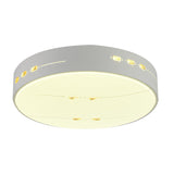 Led Flush Mount Light With Crystal Accent White Simple Style - Rectangle/Square/Round Design