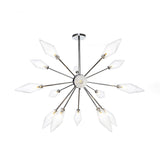 Industrial Amber/Clear Pendant Chandelier Lamp With Diamond Glass Shade - 9/12/15-Light For Living