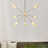 Stylish 9/12/15-Head Diamond Shape Indoor Hanging Chandelier - Amber/Clear Glass Industrial Ceiling